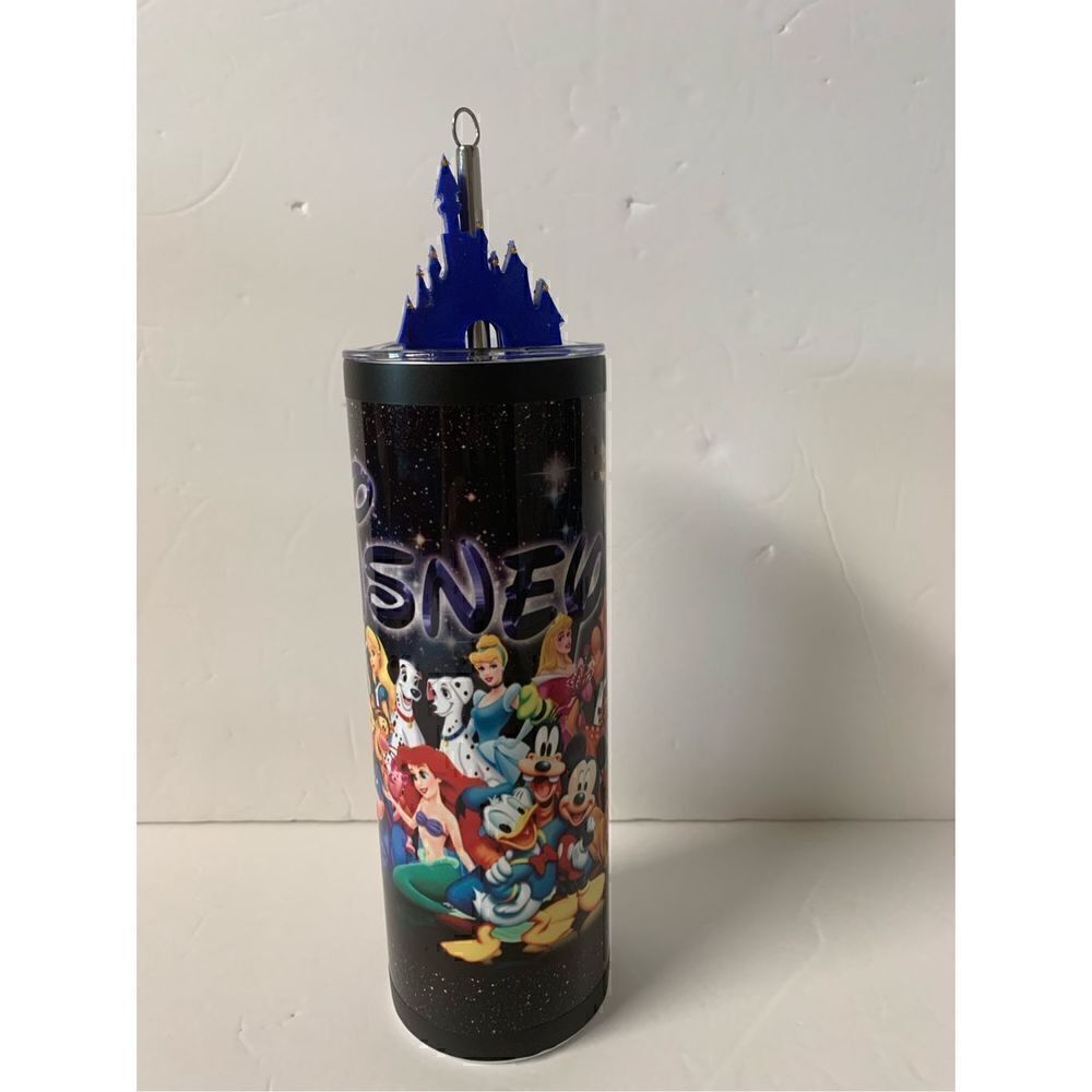 Handmade Various movie characters/castle 20 oz tumbler with straw topper